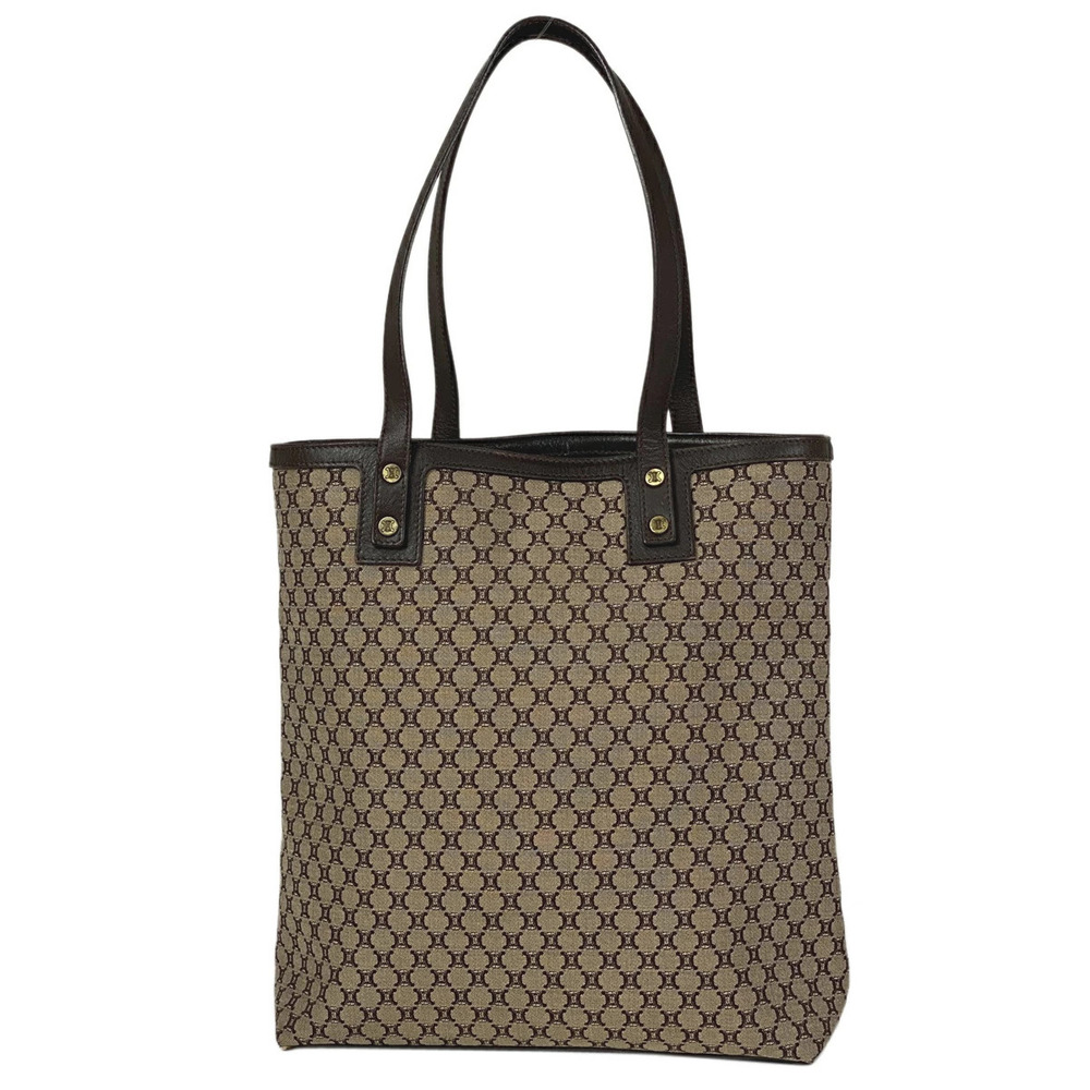Celine Macadam tote bag handbag shoulder canvas brown
